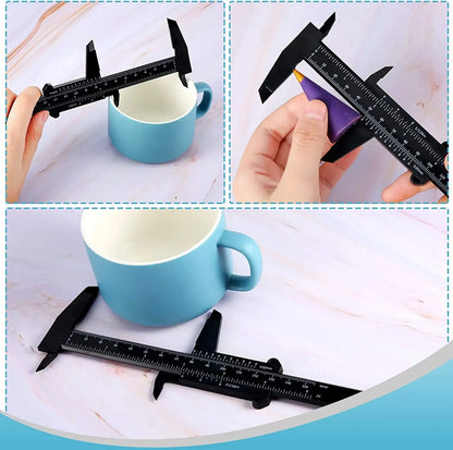 150mm Eyebrow Measuring Ruler Brow Mapping Vernier Caliper Double Scale Plastic Ruler for Eyebrow Tattoo Brow Makeup Tool