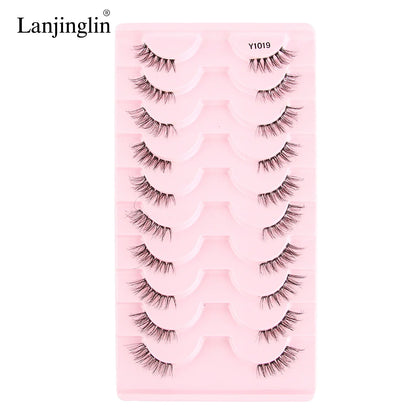 Fake Lashes 3/10 Pairs Half Lashes Cat Eye Natural Long Wispy 3D Mink Eyelash Reusable Makeup Tool Faux Cils maquillaje Cílios