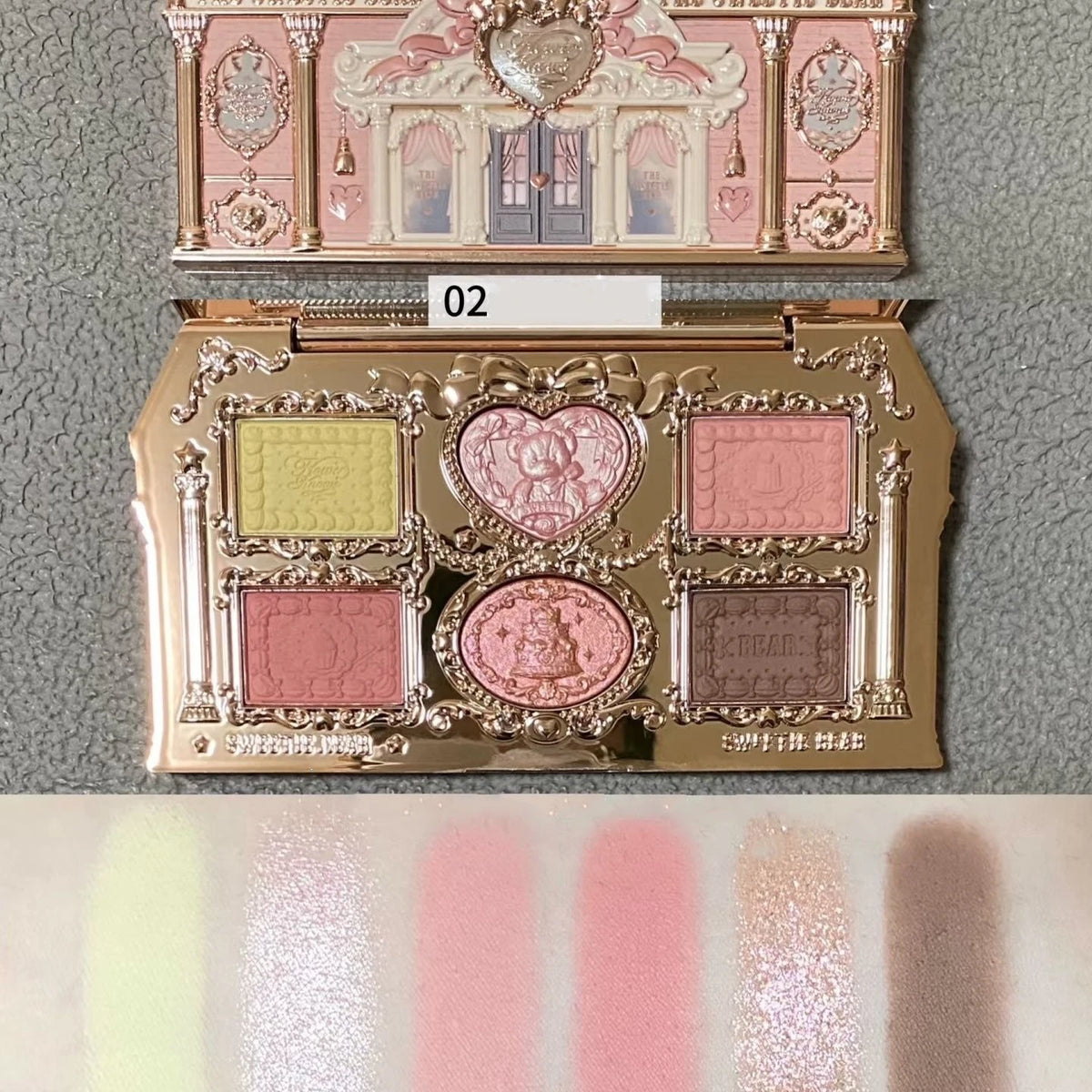 Flower Knows Swan Ballet Eyeshadow Palette Matte Fine Shimmer Pearl Face Palette 6 Colour Glitter Eye Shadow Flowerknows Makeup