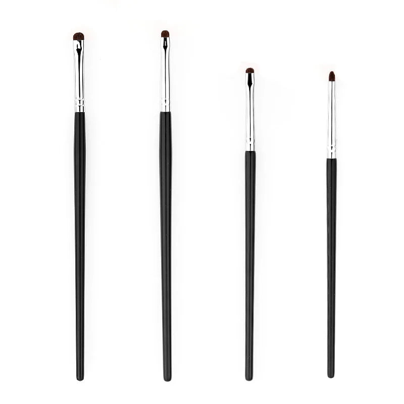 4Pcs Fine Eyeshadow Brushes Smudge Precision Eyeliner Smudge Makeup Brush Eyelid Highlighter Lying Silkworm Makeup Brushes Tools