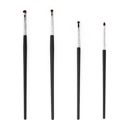 4Pcs Fine Eyeshadow Brushes Smudge Precision Eyeliner Smudge Makeup Brush Eyelid Highlighter Lying Silkworm Makeup Brushes Tools