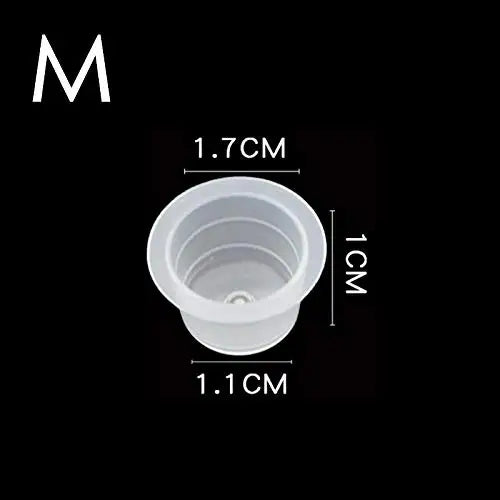 1000 PCS Plastic Disposable Tattoo Ink Cups Pigment Clear Holder Container Cap Tattoo Accessory Permanent Makeup