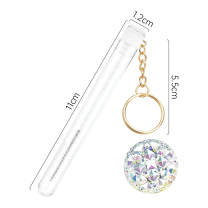 10Pcs Crystal Eyelash Wands Brushes Lash Stick Supplies Makeup Brush Portability Mascara Applicator Wands Eyebrow Lash Scrub