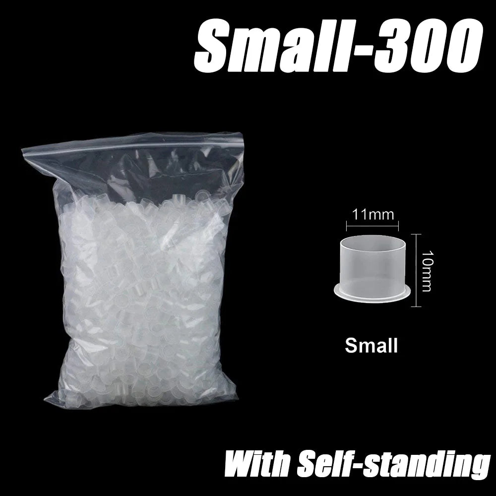 300/100pcs Tattoo Ink Cups Caps Disposable Microblading Tattoo Permanent Makeup Pigment Holder Container Caps Tattoo Accessories