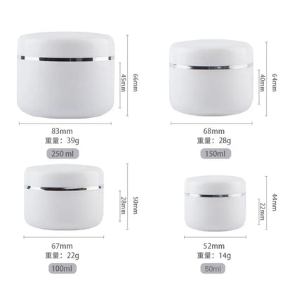 향수 20/30/50/100/150/250ML Refillable Bottles Travel Face Cream Lotion Jar Cosmetic Container White Plastic Empty Makeup Jar Pot