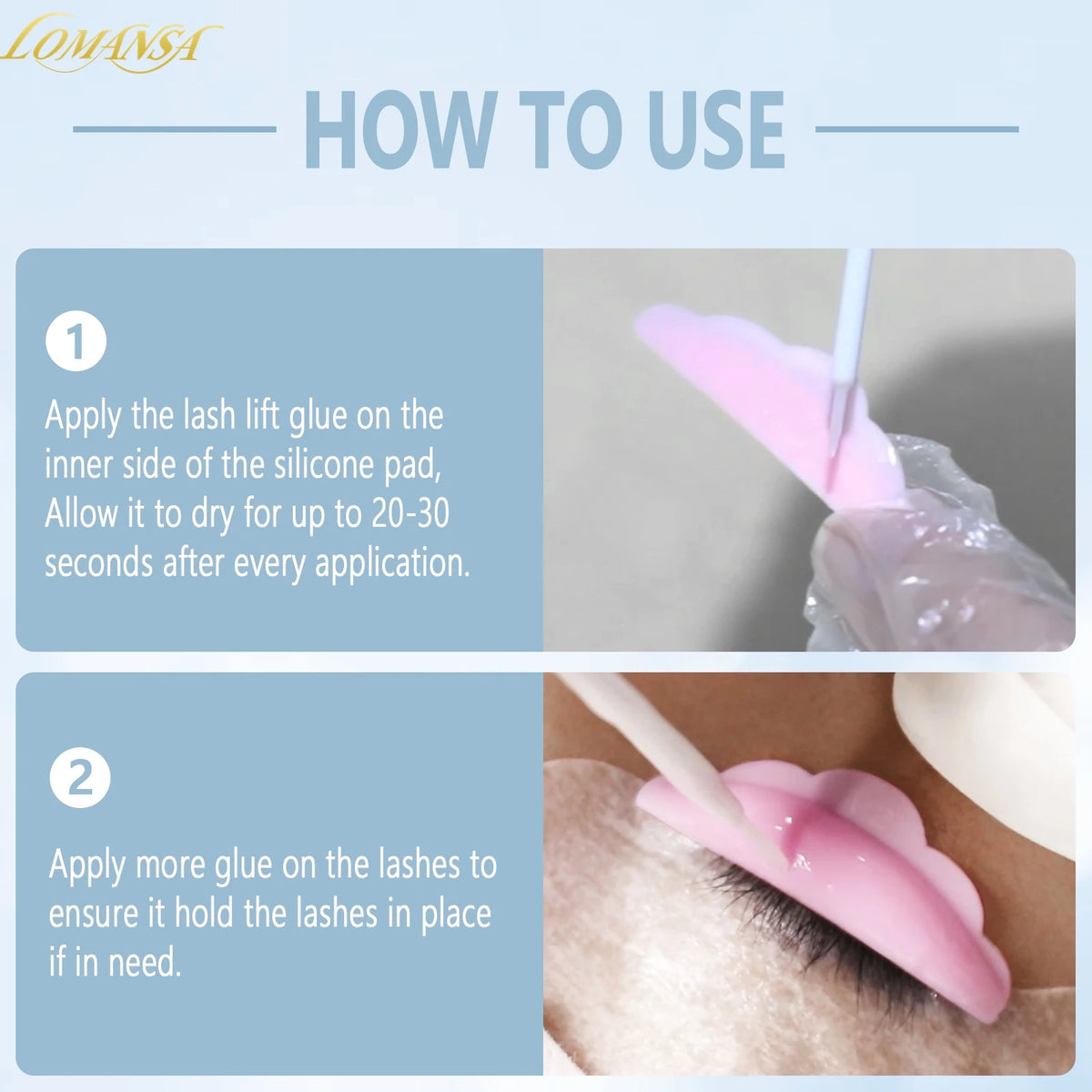 Lomansa Korea 5ml Strong Lash Lift Glue Eyelash Lift For Lash Lifting And Curling Eyelash Perm Lash Lift Adhesive Makeup Tool