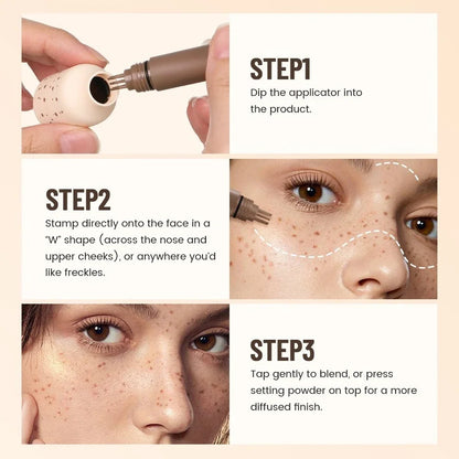 1pc Natural Freckle Stamp Pen Waterproof and Sweatproof - Quick-drying Natural and Delicate Freckle Makeup Multi-scene Use