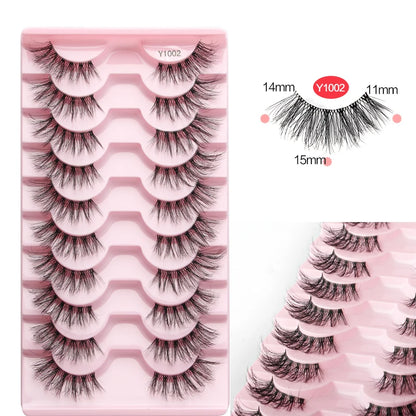 YSDO Half Eyelashes 3/5/10 Half Lashes Soft Natural Cat Eye Lashes Makeup Tool Extension Fluffy Faux Cils maquiagem Half Lashes