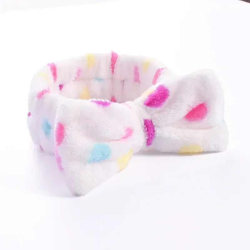 Women Makeup Coral Fleece Headband Wash Face Soft Hair Holder Elastic Top Knot Hairbands Girl Headwear Hair Accessories
