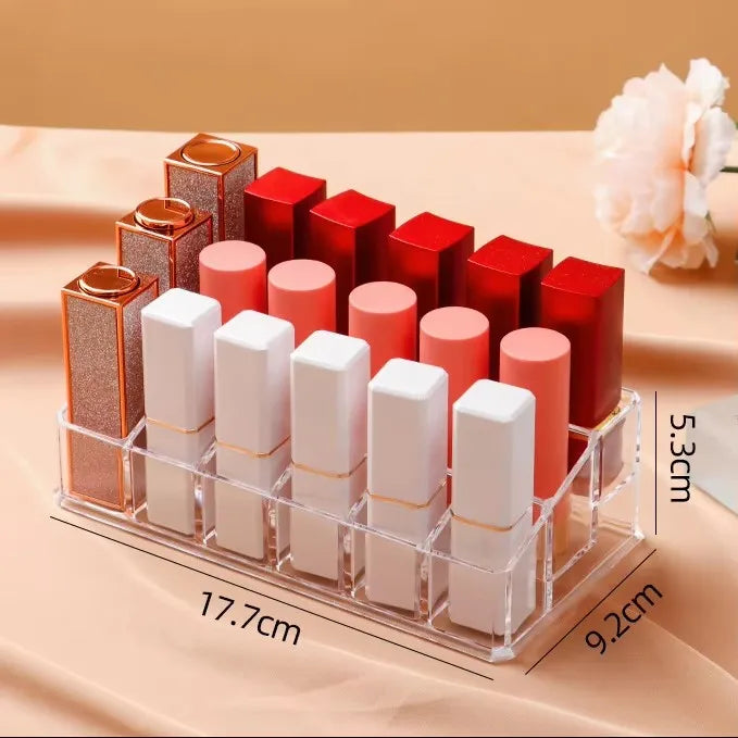 Multifunctio Makeup Lipstick Case Makeup Organizer Storage Box Lipstick Display Stand Holder Cosmetic Jewelry Organizer Box