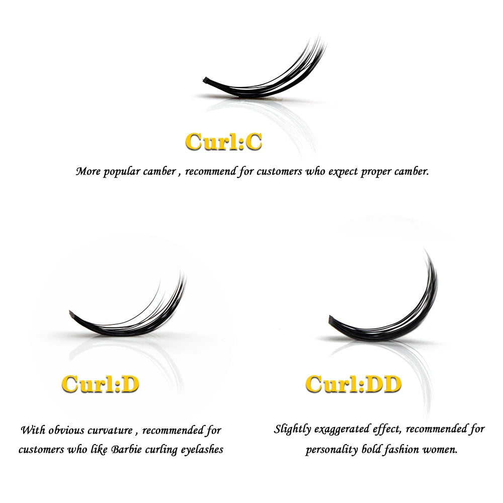 20D/30D/40D/50D 60 Bundles Mink Eyelashes Extension Natural 3D Russian Volume Fake Lashes Individual Cluster Makeup  Tools Cilia