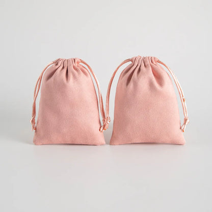 10pcs/Lot  Tinifu Blue Flannel Jewelry Packaging Velvet Drawstring Pouch for Cosmetic Makeup Pouches Chic Wedding Favor Gift Bag