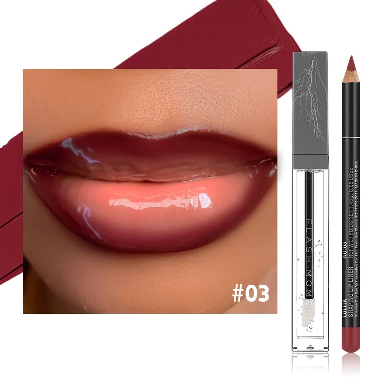 Long-Lasting Lip Liner and Lip Oil Set - Create Stunning and Versatile Lip Looks with Our All-in-One Lip Makeup Duo! Halloween M
