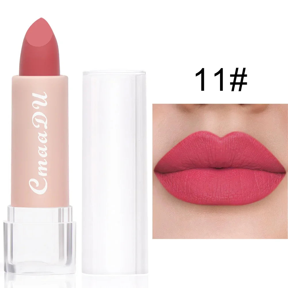 15Color Lipstick Lip Makeup Sexy Woman Velvet Matte Lipgross Tint for Lips Long Lasting Waterproof Non-stick Cup Lip Cosmetics