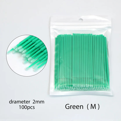 100Pcs Disposable MicroBrush Lash Cotton Swab Eyelash Extension Glue Cleaning Brushes Applicator Sticks Makeup Tools Wholesale