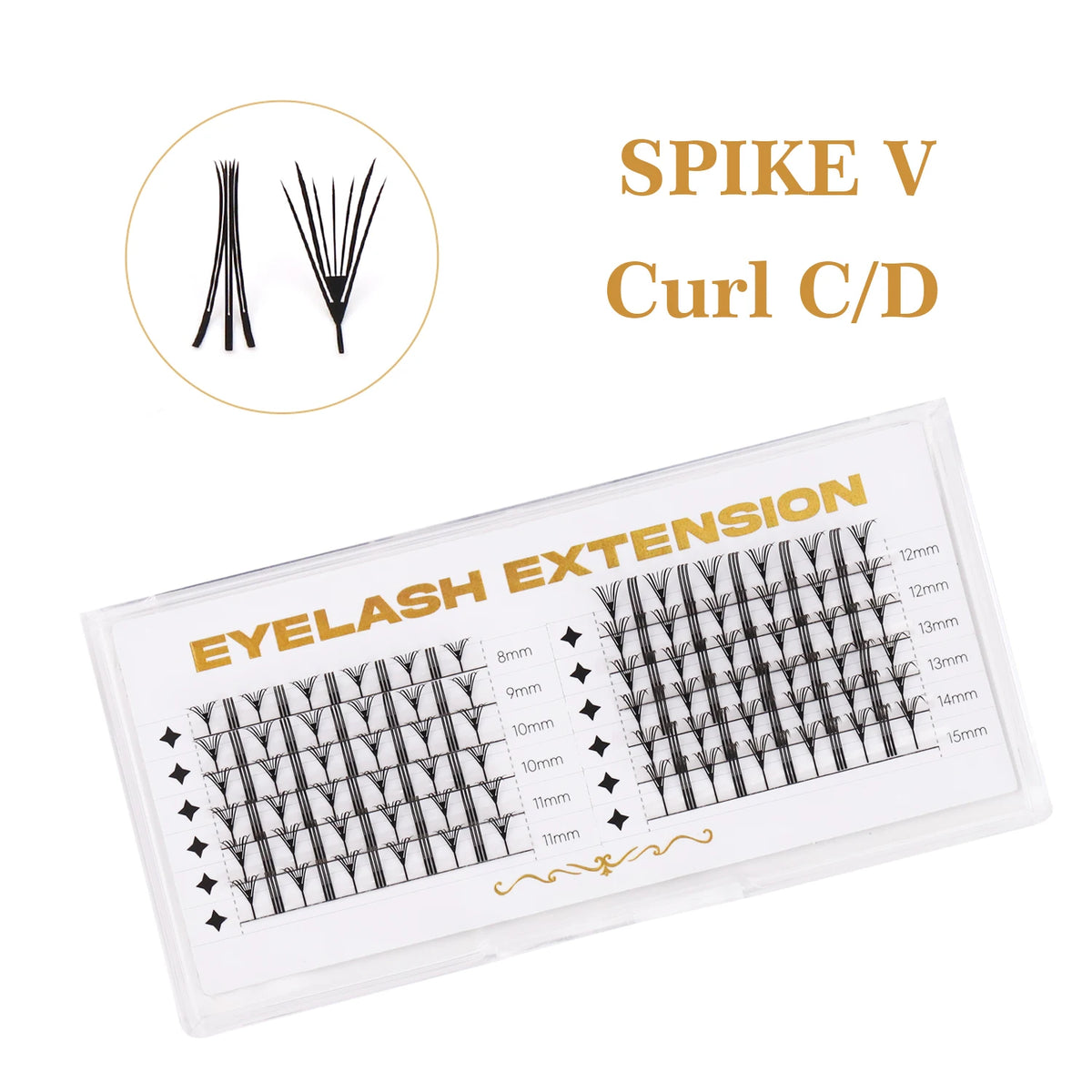lashrujade Comic Spire Lashes Premade Fans Eyelash Extension Tower Top Feather shape Lashes Faux Mink Soft Natural Makeup Lashes