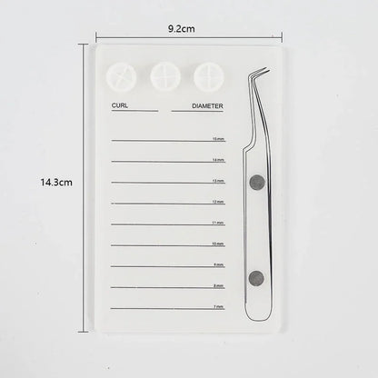 Eyelash Extension Scale Holder Magnetic Acrylic Lash Board Glue Pallet Cup Clean Hygienic False Eyelash Pad Eyelash Makeup Tools