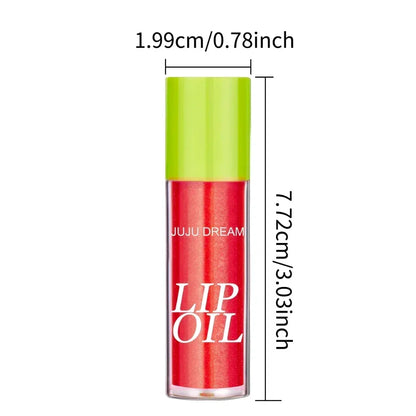 6 Colors Tinted Lip Oil Gloss, Moisturizing Shiny Finish, Waterproof Long-Lasting, Easy Apply, Xmas & Halloween Makeup, Unisex