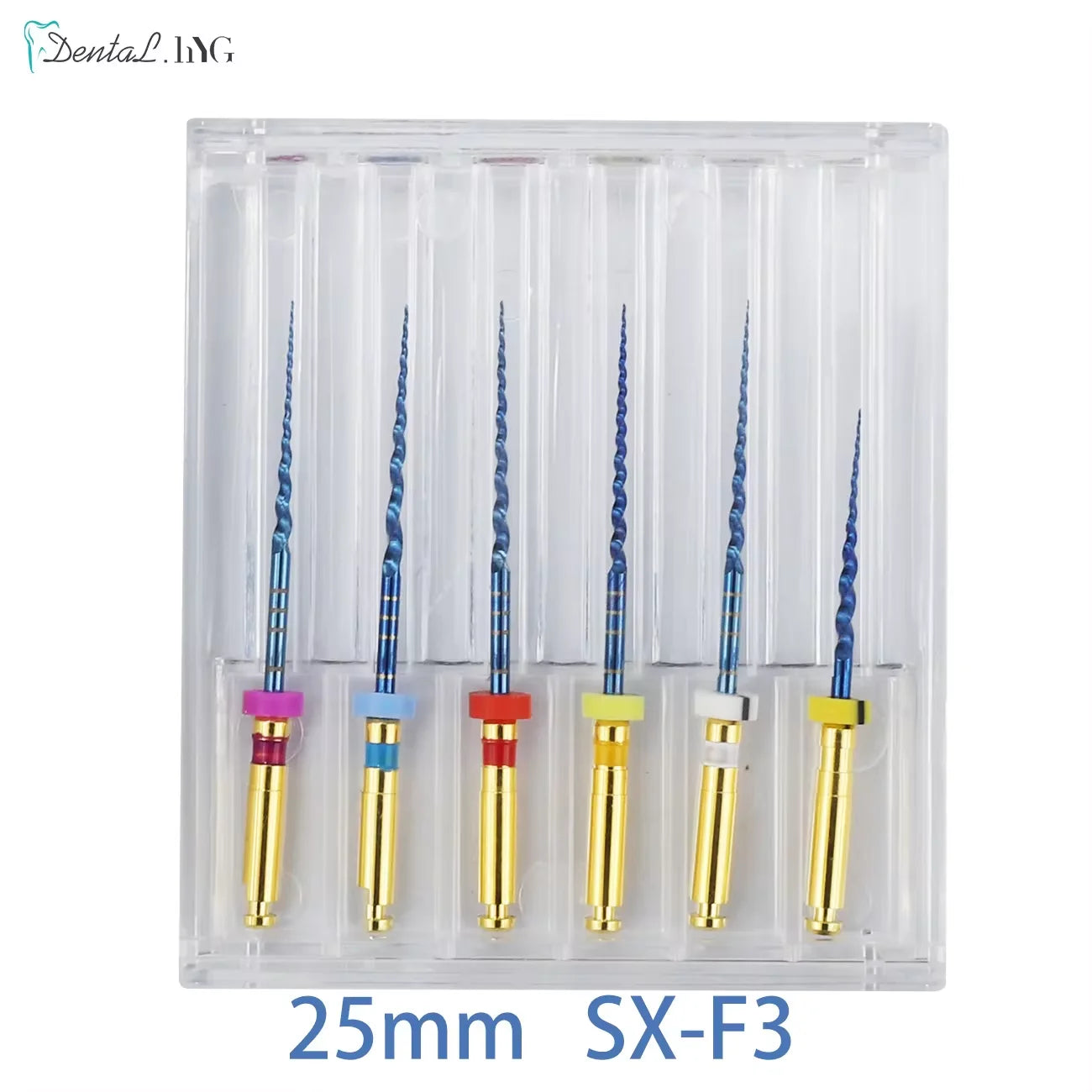 Dental Root Canal File Gold Endo Rotary Super Files Golden Endodontic Files 21mm 25mm Nickel Titainium Instrument Dentistry