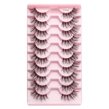3/10 Pairs Half Lashes Cat Eyelashes Natural Long Handmade 3D Mink Lashes Makeup Tool Reusable Fake Eyelash maquillaje Faux Cils