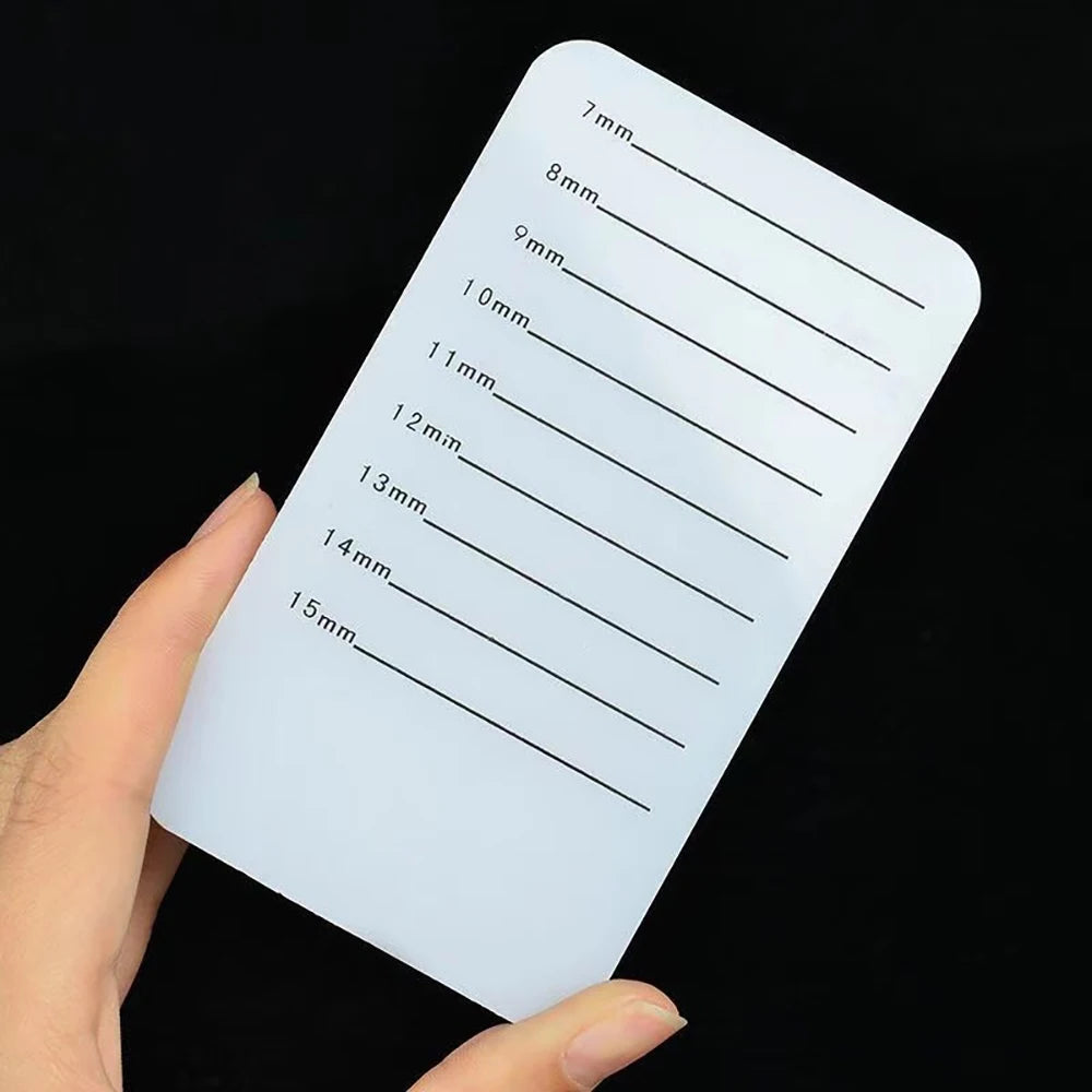 Eyelash Extension Pallet Crystal Glass U Curved/Straight Stand False Eyelashes Holder Transparent Glue Tray Beauty Makeup Tool