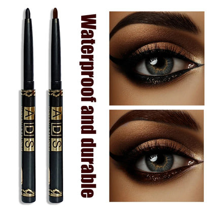 1Pc Black Coffee Waterproof Eyeliner Pencil Long Lasting Easy To Wear Eye Liner Gel Matte Quick Drying Eyeliner Pen Eye Makeup