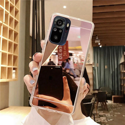 Makeup Mirror Bling Soft Silicone Case For Xiaomi Poco M3 F3 M4 F4 F5 X5 X6 Redmi Note 10 11 Pro Plus 5G 10S 11S 10A 10C Cover