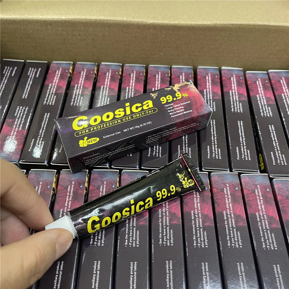 Newest 99.9% Goosica Tattoo Cream Before Permanent Makeup Microblading Piercing Eyebrow Eyeliner Lips Body Supplier 10g