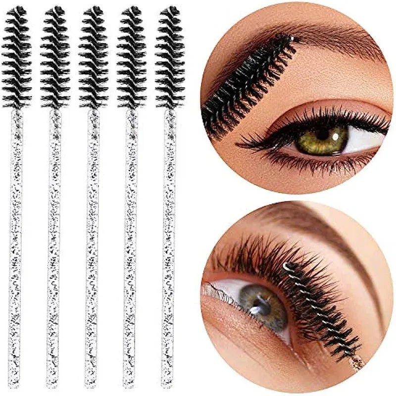 300Pcs Disposable Eyelash Brushes, Spiral Eyebrow Brushes, Makeup Tools