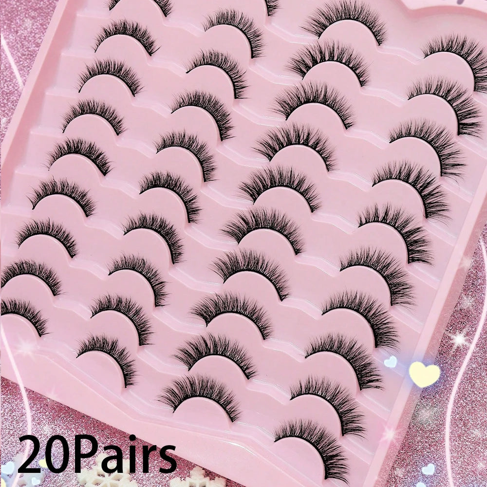 AYRMILLA 5/20Pairs 3D Mink Lashes Natural False Eyelashes Dramatic Thick Fake Eyelash Extension Faux Cils Wholesale Makeup Tools
