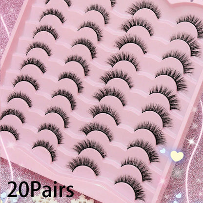 AYRMILLA 5/20Pairs 3D Mink Lashes Natural False Eyelashes Dramatic Thick Fake Eyelash Extension Faux Cils Wholesale Makeup Tools
