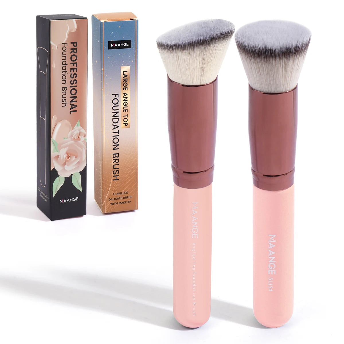 Maange 1PCS Makeup Brush with Box Foundation Concealer Powder Blush Contour Brush Dense Soft Bristle Brush Beauty Tool For Women