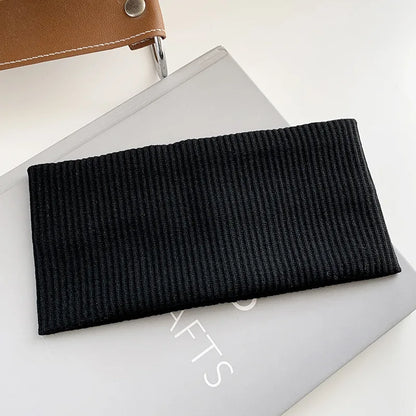 Korean Wide Elastic Hairband for Women Versatile Hair Clips for Washing and Makeup Spring Sports Knitted Headbands