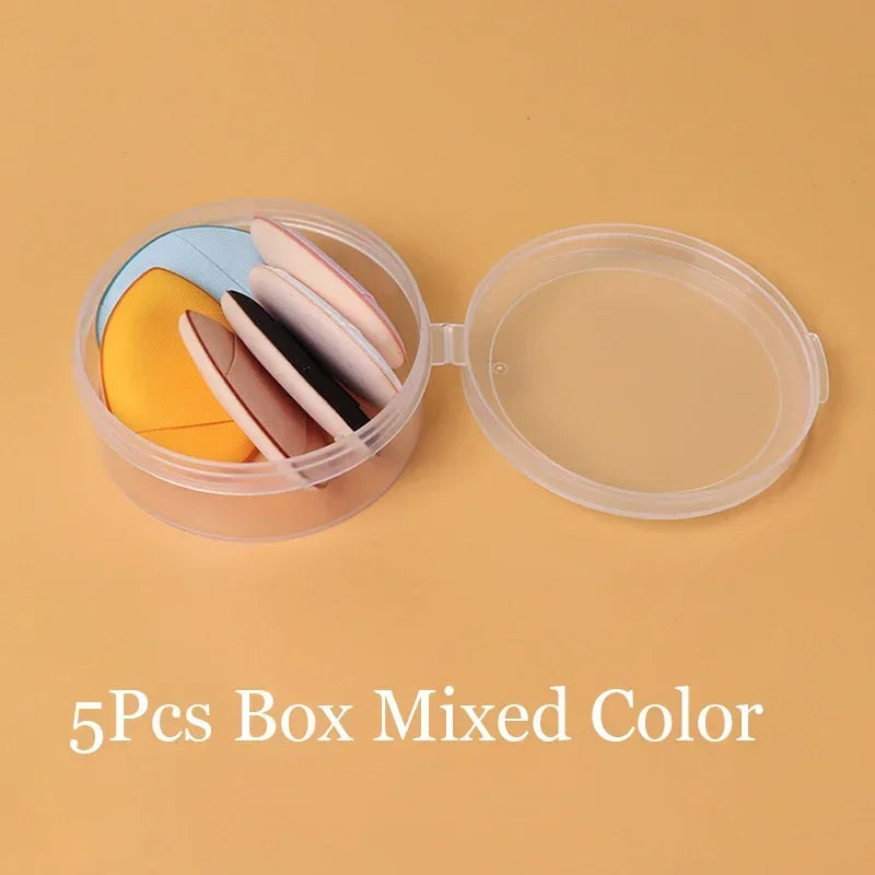 5/10Pcs Mini Finger Puff Foundation Small Air Cushion Powder Sponge Face Concealer BB Cream Cosmetic Applicator Makeup Tools