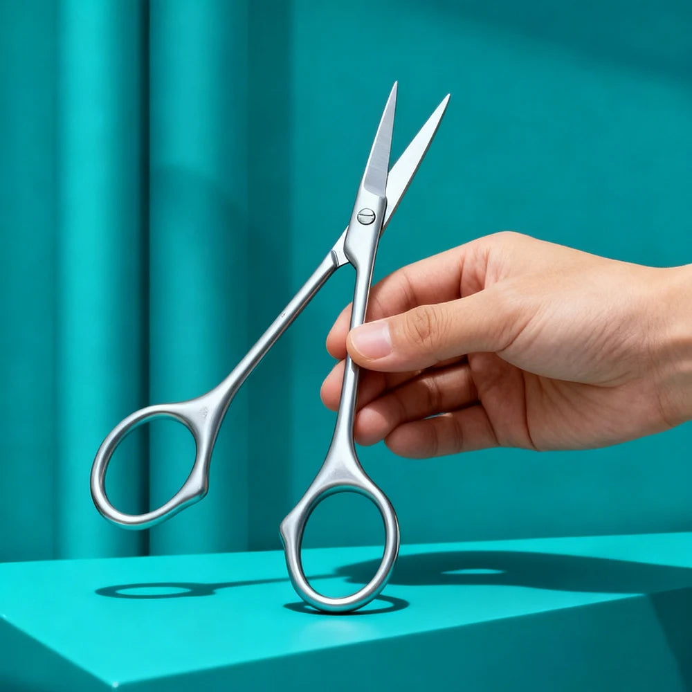 Stainless steel Russian-style dead Light Beige scissors Super Sharp Elbow Sharp Blade Edge Nail Trimming Tool Beauty Tool