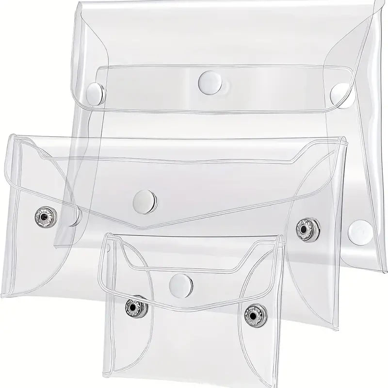 Transparent Cosmetic Bag S/M/L Portable PVC Organizer for Makeup Brushes Toiletry Waterproof Stationery Storage Bags Makeup Tool