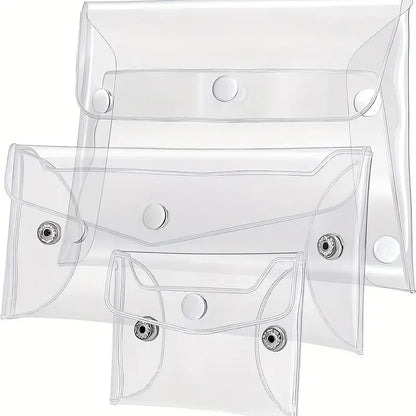 Transparent Cosmetic Bag S/M/L Portable PVC Organizer for Makeup Brushes Toiletry Waterproof Stationery Storage Bags Makeup Tool