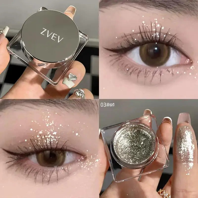 Natural gloss pearlescent matte diamond eyeshadow eye makeup high-end atmosphere