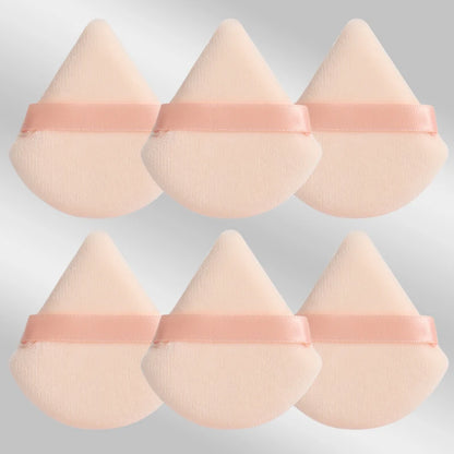 6 Pcs New Triangular Sponge Puffs with a Soft Skin Friendly and Delicate Makeup Feel Suitable for Home or Travel Use