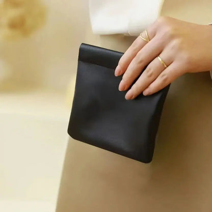 Fashion Simple Lipstick Makeup Bag Portable Mini Cosmetic Organizer Pouch PU Travel Jewelry Handbag Key Small Bags Storage Bag