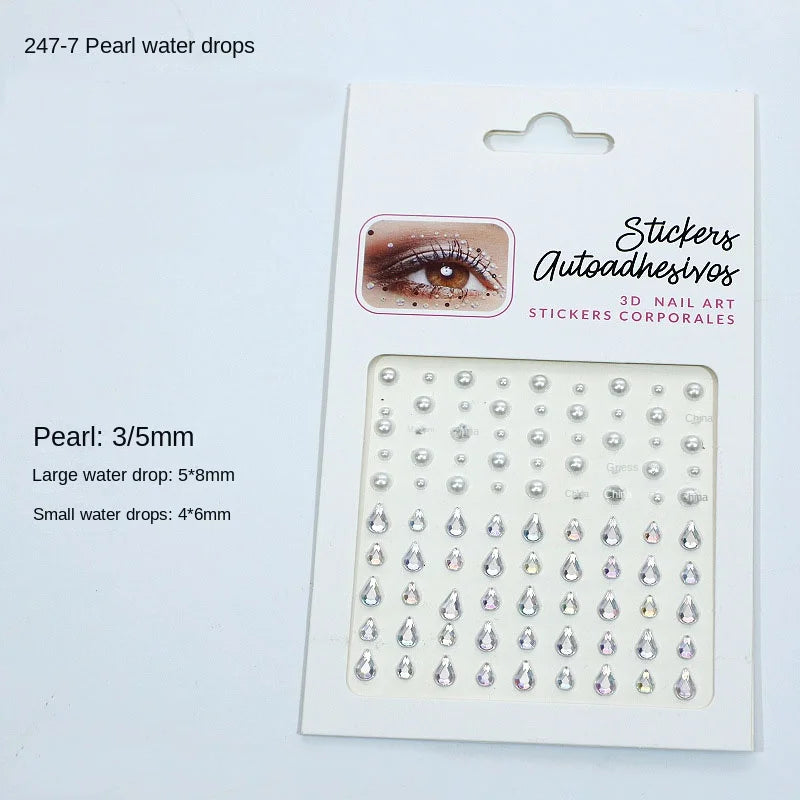 Karsyngirl 1 Sheet Eye Body Face Gems Jewels Rhinestone Stickers Self Adhesive Crystal Rainbow Makeup Diamonds Face Stick Gems