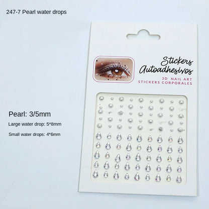 Karsyngirl 1 Sheet Eye Body Face Gems Jewels Rhinestone Stickers Self Adhesive Crystal Rainbow Makeup Diamonds Face Stick Gems
