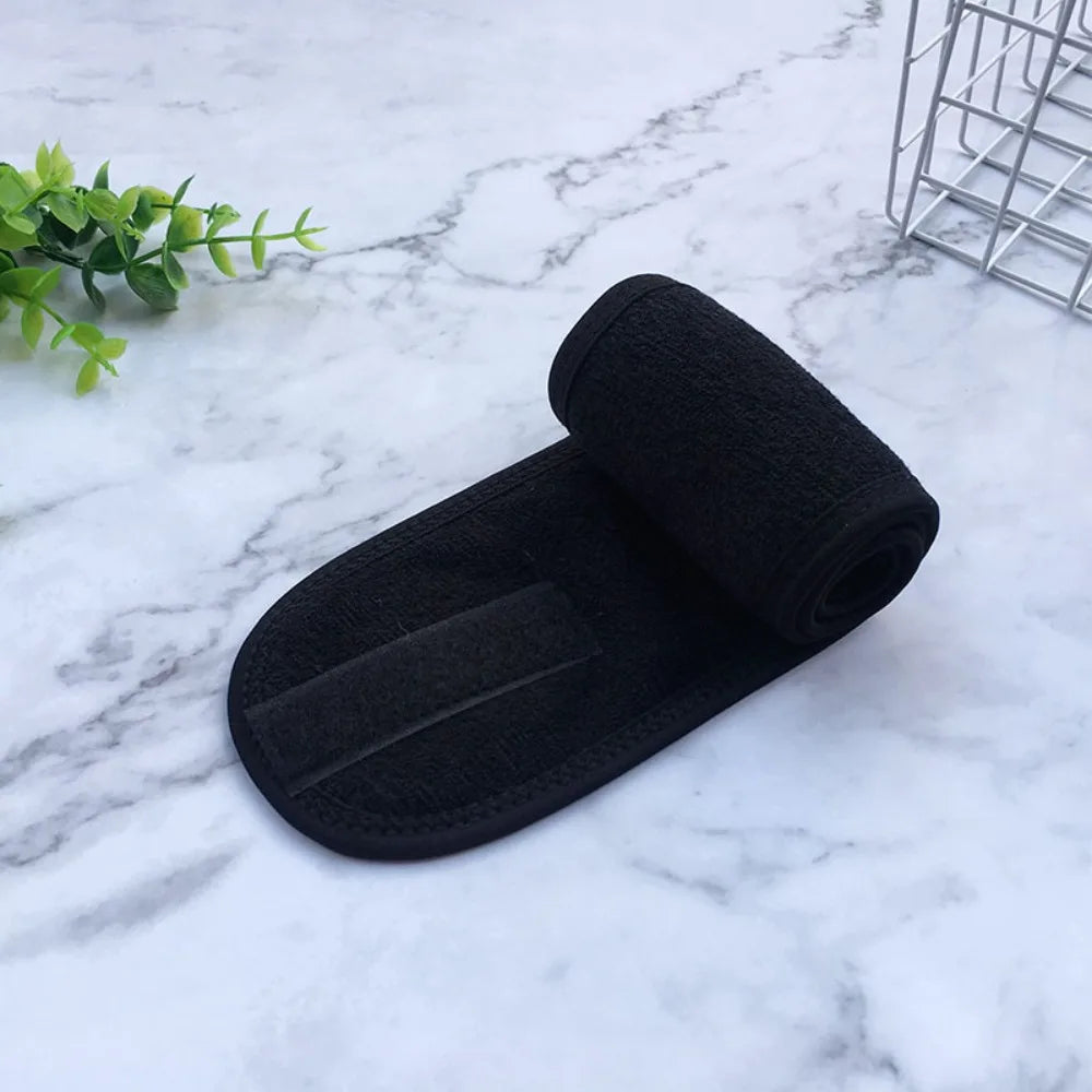 2Pcs Soft Toweling Hair Accessories Girls Headbands for Face Washing Bath Makeup Hair Band Women Adjustable SPA Facial Headband