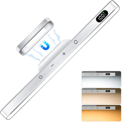 WILLED 5W Dimmable Night Light 3 Colors Adjustable Makeup Light with 2500mAh Rechargeable Under Cabinet for Closet Bedside Desk