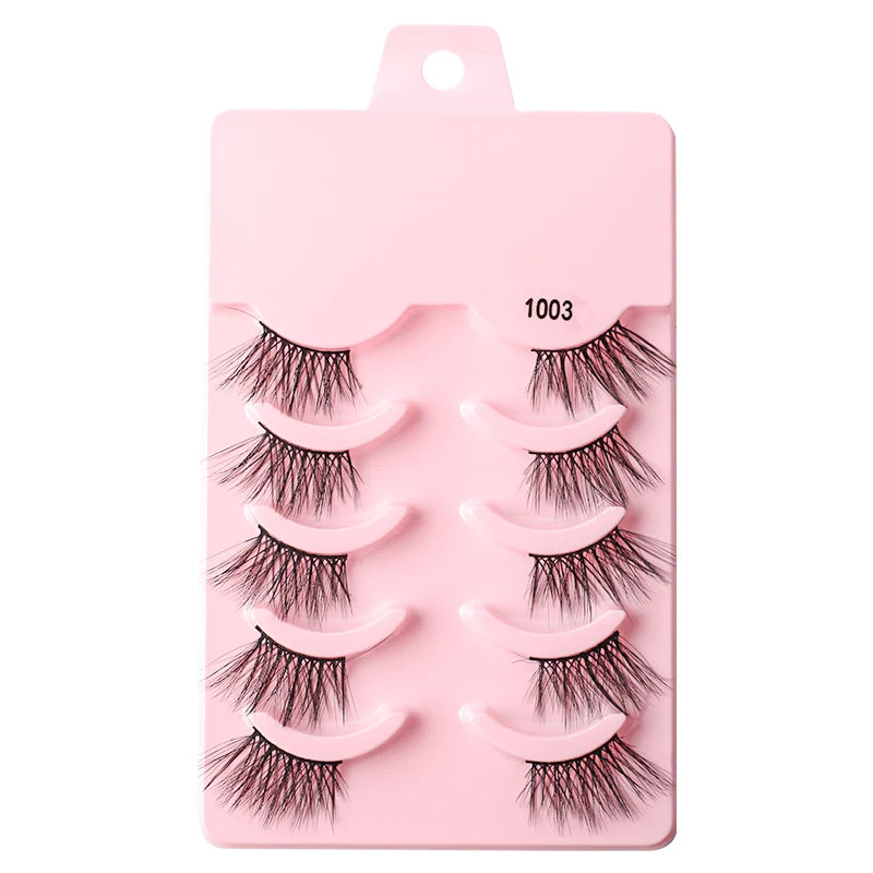 Half Eyelashes 5/10/14/20 Pairs Natural Faux Mink Lashes Cat Eye Lashes Wispy Fluffy Eyelash Extension Makeup Manga False Lashes