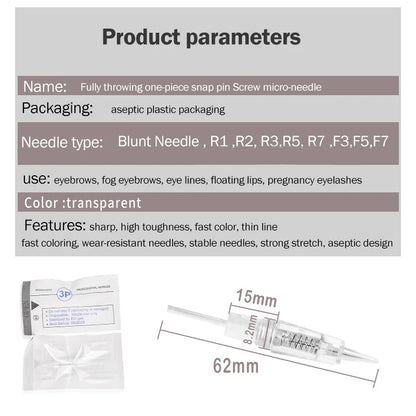 Tattoo Needles Disposable Sterilized Tattoo Needle For Eyebrow Eyeliner Makeup for Tattoo Machines Blunt R1 R2 R3 R5 R7 F3 F5 F7