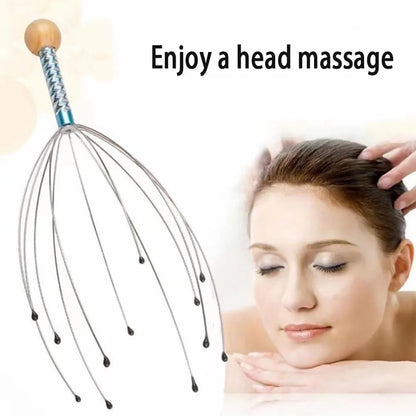 Random Octopus Head Massager Scratching Scalp Relaxation Relief Body Massager Scratcher Relieves Tension Health Care Tools
